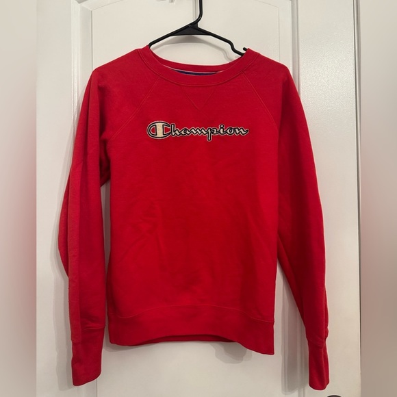 Champion Sweaters - Champion Red Crew Neck Sweater Vibrant Style